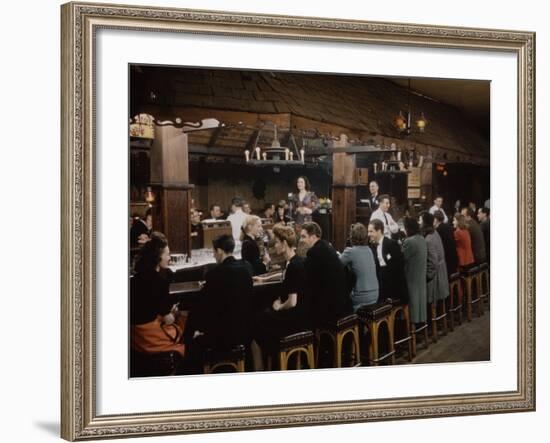 Ye Olde Celler Bar, Chicago, 1945-Wallace Kirkland-Framed Photographic Print