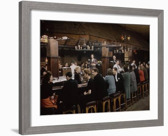 Ye Olde Celler Bar, Chicago, 1945-Wallace Kirkland-Framed Photographic Print