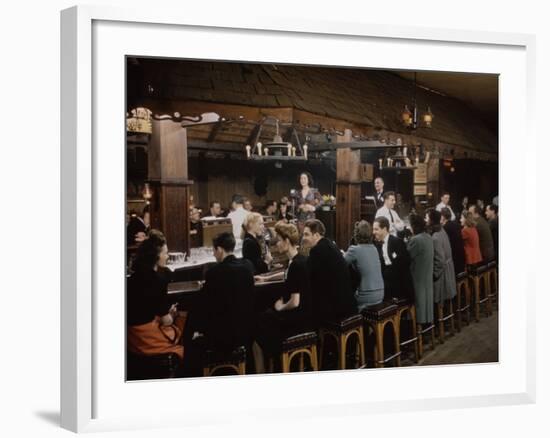 Ye Olde Celler Bar, Chicago, 1945-Wallace Kirkland-Framed Photographic Print