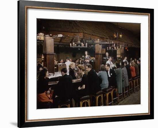 Ye Olde Celler Bar, Chicago, 1945-Wallace Kirkland-Framed Photographic Print