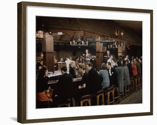 Ye Olde Celler Bar, Chicago, 1945-Wallace Kirkland-Framed Photographic Print