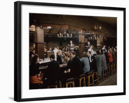 Ye Olde Celler Bar, Chicago, 1945-Wallace Kirkland-Framed Photographic Print