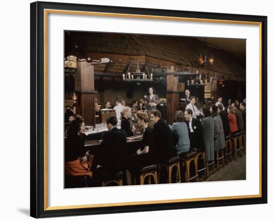 Ye Olde Celler Bar, Chicago, 1945-Wallace Kirkland-Framed Photographic Print