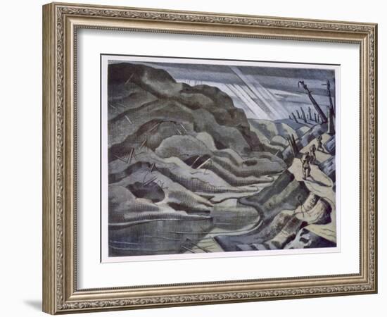 Year of Our Lord 1917, British Artists at the Front, Continuation of the Western Front, Nash, 1918-Paul Nash-Framed Giclee Print