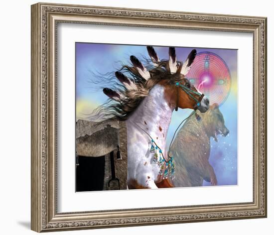 Year of the Bear Horse-null-Framed Art Print