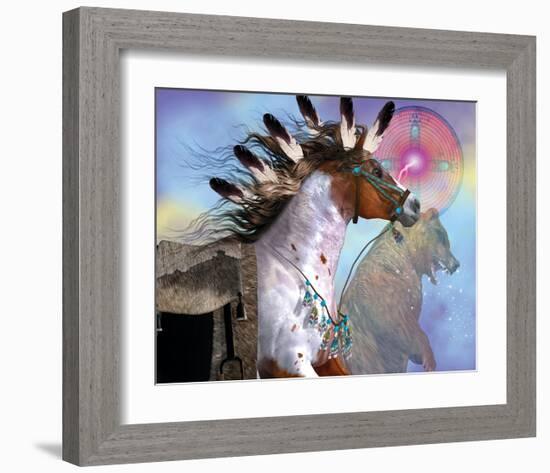 Year of the Bear Horse-null-Framed Art Print