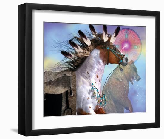 Year of the Bear Horse-null-Framed Art Print