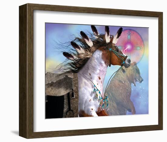 Year of the Bear Horse-null-Framed Art Print