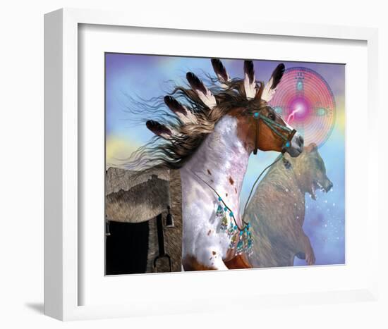 Year of the Bear Horse-null-Framed Art Print