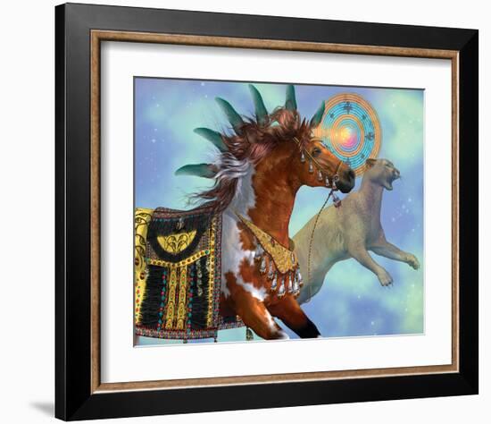 Year of the Cougar Horse-null-Framed Art Print