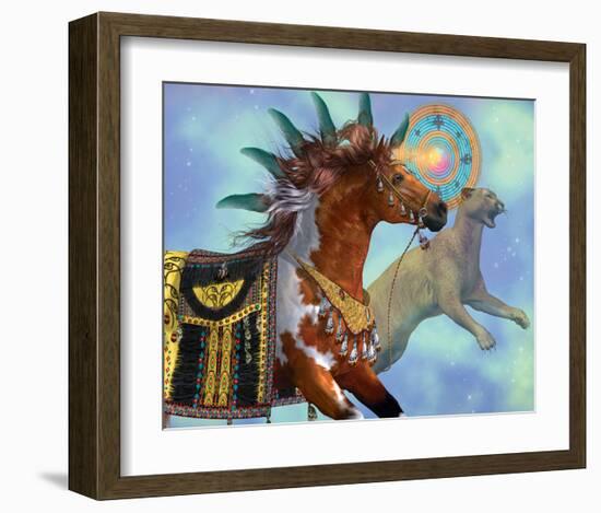 Year of the Cougar Horse-null-Framed Art Print