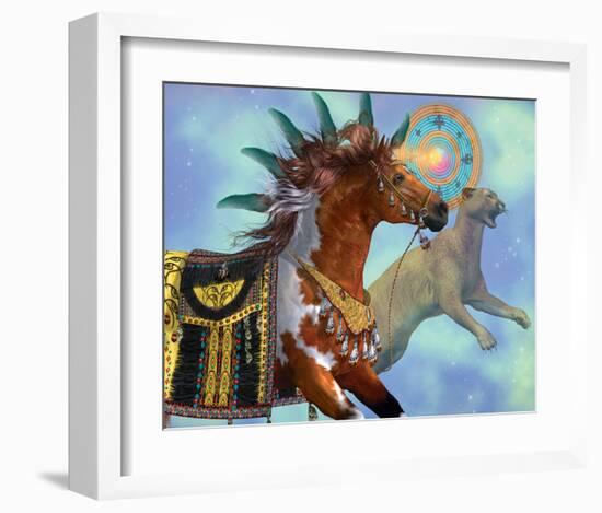 Year of the Cougar Horse-null-Framed Art Print