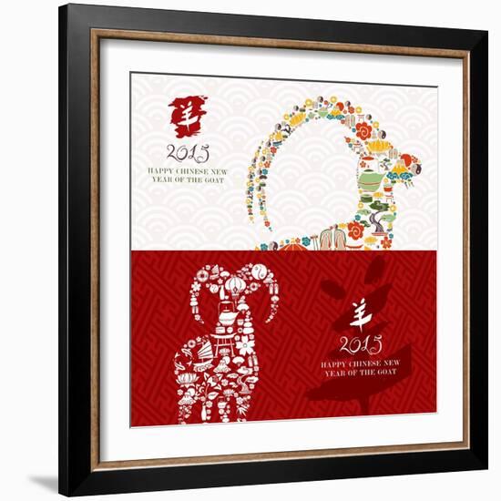 Year of the Goat - 2015 Icons-cienpies-Framed Art Print