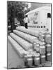 Year's Supply of Milk Donated by Dairy for the Fischer Quintuplets-null-Mounted Photographic Print