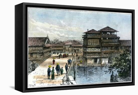 Yebisu Bashi, Osaka, Japan, 1891-A Forsyth-Framed Premier Image Canvas