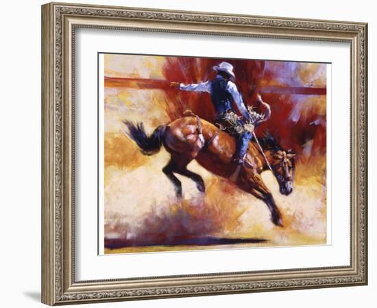 Yeehaw!-Julie Chapman-Framed Art Print