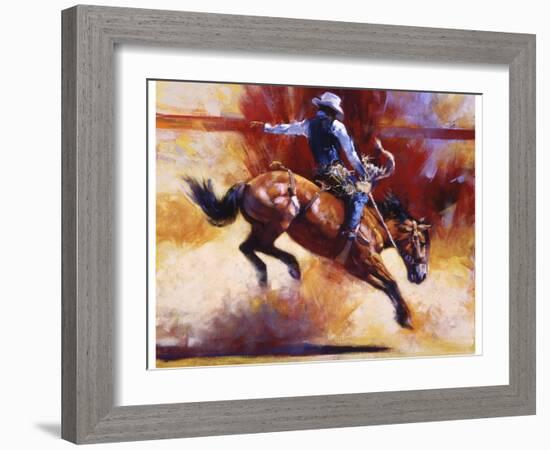 Yeehaw!-Julie Chapman-Framed Art Print