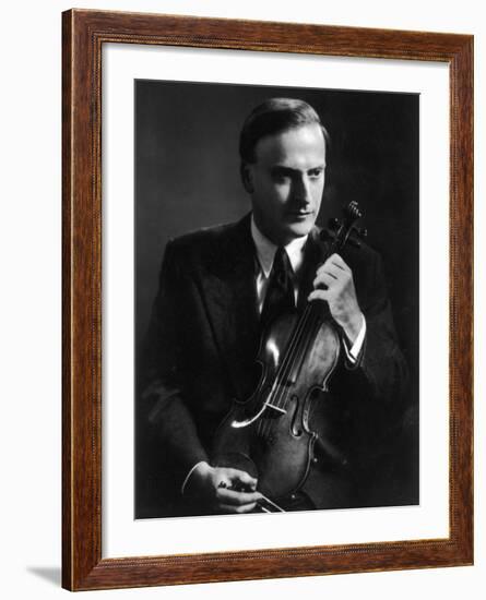 Yehudi Menuhin Violinist as a Young Man-null-Framed Photographic Print