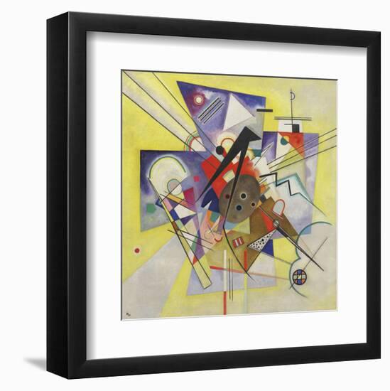 Yellow Accompaniment, February-March 1924-Wassily Kandinsky-Framed Art Print