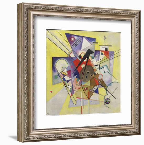 Yellow Accompaniment, February-March 1924-Wassily Kandinsky-Framed Art Print