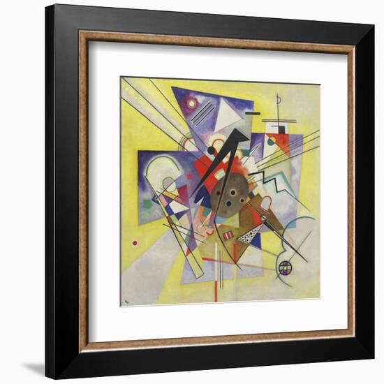 Yellow Accompaniment, February-March 1924-Wassily Kandinsky-Framed Art Print