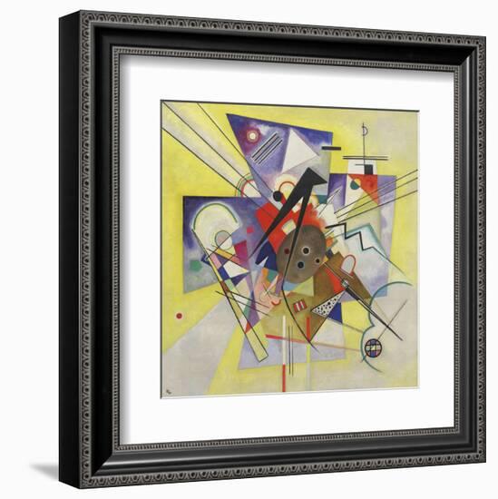 Yellow Accompaniment, February-March 1924-Wassily Kandinsky-Framed Art Print