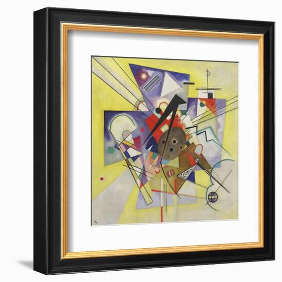 Yellow Accompaniment, February-March 1924-Wassily Kandinsky-Framed Art Print