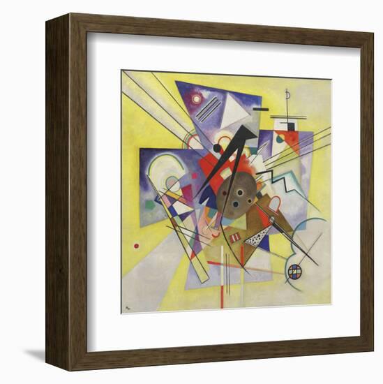 Yellow Accompaniment, February-March 1924-Wassily Kandinsky-Framed Art Print