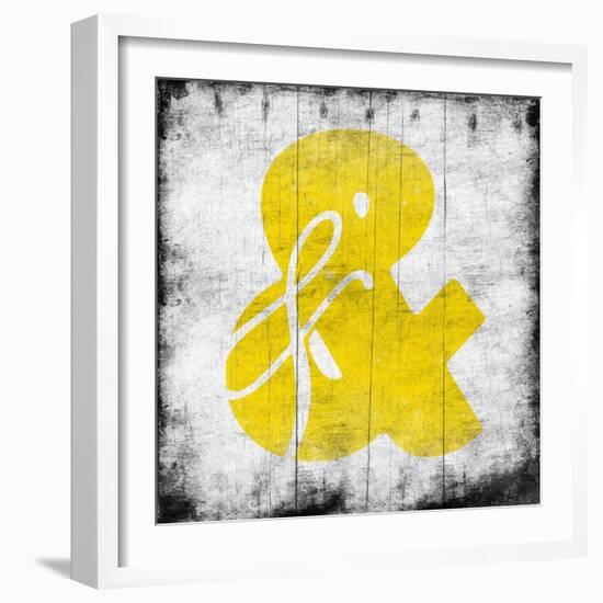 Yellow Ampersand-Jace Grey-Framed Art Print