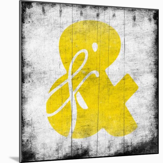 Yellow Ampersand-Jace Grey-Mounted Art Print