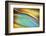 Yellow and Aqua Blue Flow-Cora Niele-Framed Photographic Print