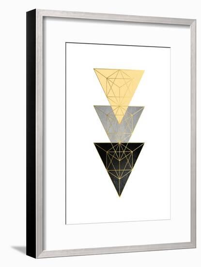 Yellow and Black Geo 3-Urban Epiphany-Framed Art Print