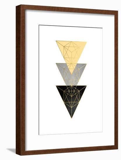 Yellow and Black Geo 3-Urban Epiphany-Framed Art Print