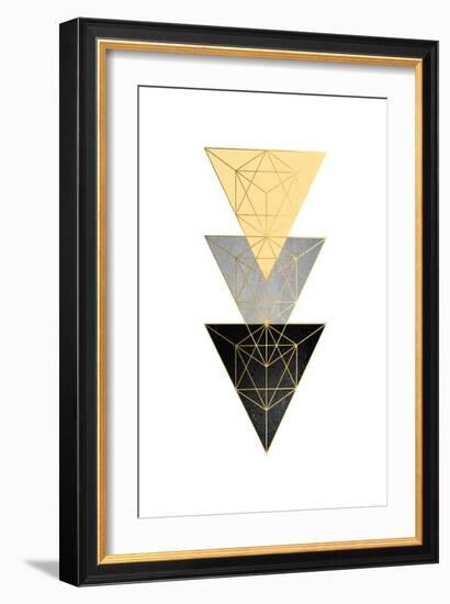 Yellow and Black Geo 3-Urban Epiphany-Framed Art Print