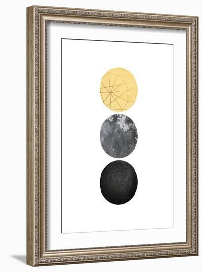 Yellow and Black Geo-Urban Epiphany-Framed Art Print