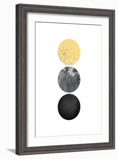 Yellow and Black Geo-Urban Epiphany-Framed Art Print