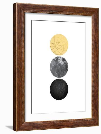 Yellow and Black Geo-Urban Epiphany-Framed Art Print