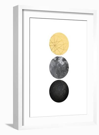 Yellow and Black Geo-Urban Epiphany-Framed Art Print