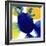 Yellow and Blue Abstract Flowing Paint-Amy Vangsgard-Framed Giclee Print