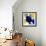 Yellow and Blue Abstract Flowing Paint-Amy Vangsgard-Framed Giclee Print displayed on a wall