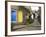 Yellow and Blue Doors on Houses in the Opening, Robin Hood's Bay, England-Pearl Bucknall-Framed Photographic Print