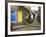 Yellow and Blue Doors on Houses in the Opening, Robin Hood's Bay, England-Pearl Bucknall-Framed Photographic Print