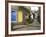 Yellow and Blue Doors on Houses in the Opening, Robin Hood's Bay, England-Pearl Bucknall-Framed Photographic Print