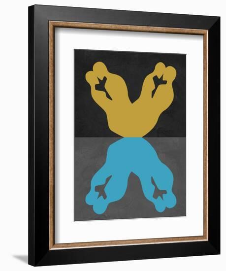 Yellow and Blue Kiss-Felix Podgurski-Framed Art Print