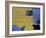 Yellow and Blue Walls with Shadow of a Street Light, La Boca, Buenos Aires, Argentina-Lin Alder-Framed Photographic Print