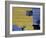 Yellow and Blue Walls with Shadow of a Street Light, La Boca, Buenos Aires, Argentina-Lin Alder-Framed Photographic Print