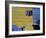 Yellow and Blue Walls with Shadow of a Street Light, La Boca, Buenos Aires, Argentina-Lin Alder-Framed Photographic Print