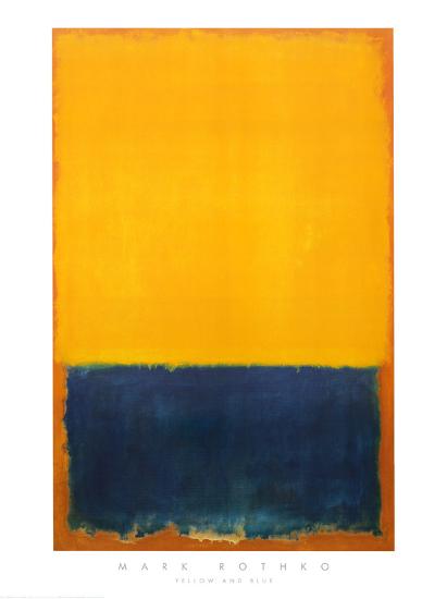Yellow and Blue-Mark Rothko-Framed Art Print