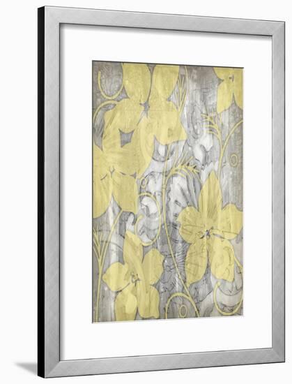 Yellow and Gray I-Jennifer Goldberger-Framed Art Print