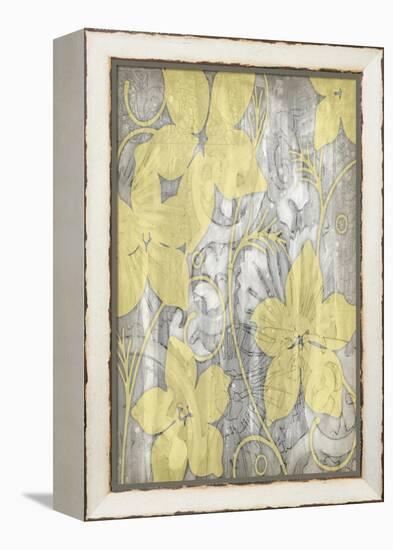 Yellow and Gray I-Jennifer Goldberger-Framed Stretched Canvas